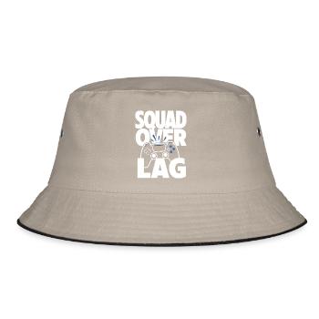 Squad Over Lag Gaming Controller - Bucket Hat - khaki/black - Front