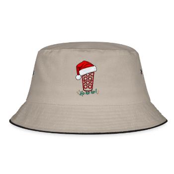 Ho Ho Ho – Pfälzer Nikolaus Dubbeglas - Bucket Hat - Khaki/Schwarz - Vorne