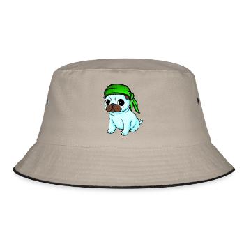 Bandana Mops - Bucket Hat - Khaki/Schwarz - Vorne
