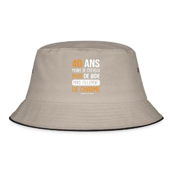 40 ans plus de charme cadeau anniversaire 40 ans - Bob - kaki/noir - Devant