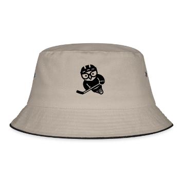Hockey sur glace hibou silhouette harfang des neiges joueur - Bob - kaki/noir - Devant
