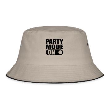 party mode on - Bucket Hat - khaki/black - Front