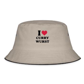 Currywurst i love - Bucket Hat - khaki/black - Front