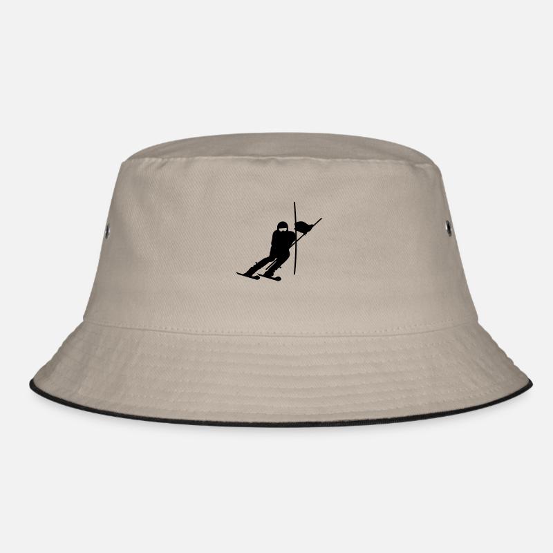 Slalom Ski (1c) - Bucket Hat - Khaki/Schwarz