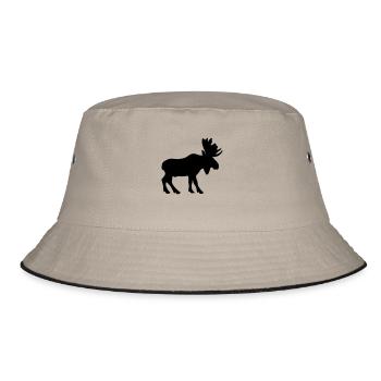 moose animal - Bucket Hat - khaki/black - Front