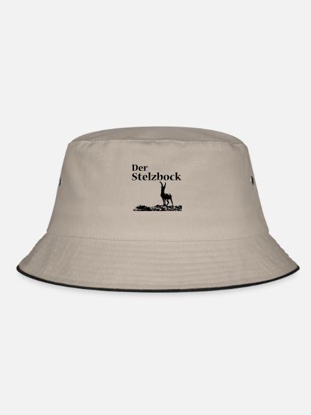 Stelzbock - Bucket Hat - Khaki/Schwarz - Vorne