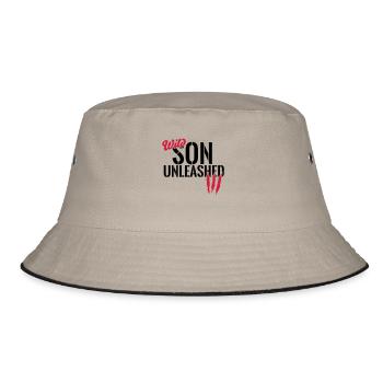 Wild son unleashed - Bucket Hat - khaki/black - Front
