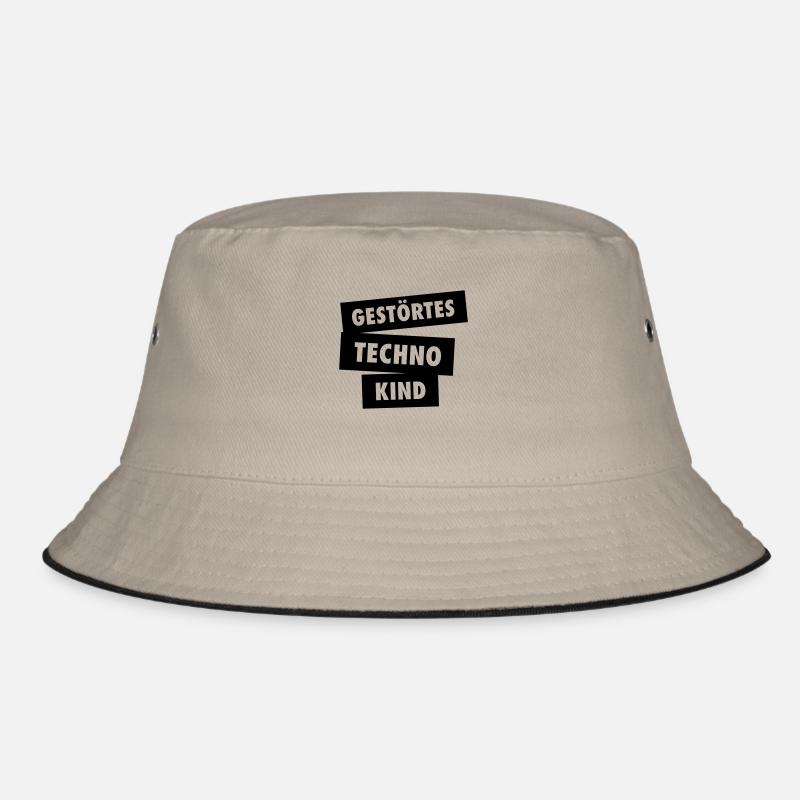 Gestoertes Technokind - Bucket Hat - Khaki/Schwarz