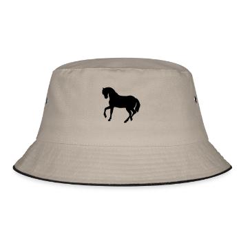 Cute Pony - Bucket Hat - khaki/black - Front