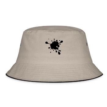 Splash BLOB Simmental paint dirty dirt - Bucket Hat - khaki/black - Front