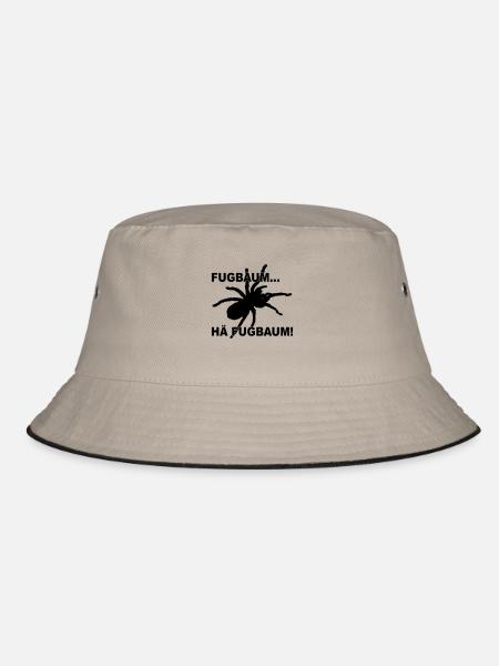 Fugbaum... Hä Fugbaum! - Bucket Hat - Khaki/Schwarz - Vorne