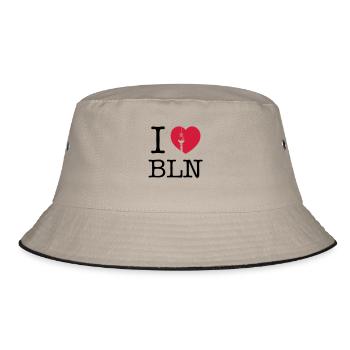 I HEART BERLIN - I LOVE BERLIN - TOWER - TV - Bucket Hat - khaki/black - Front