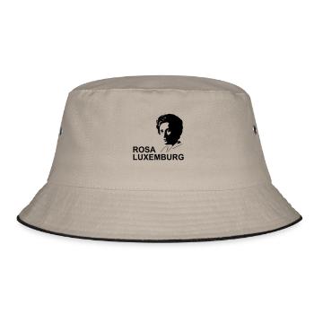 Rosa Luxemburg - Girly Shirt - Bucket Hat - Khaki/Schwarz - Vorne