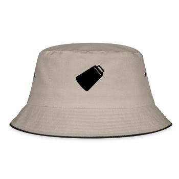 Kuhglocke - Bucket Hat - Khaki/Schwarz - Vorne