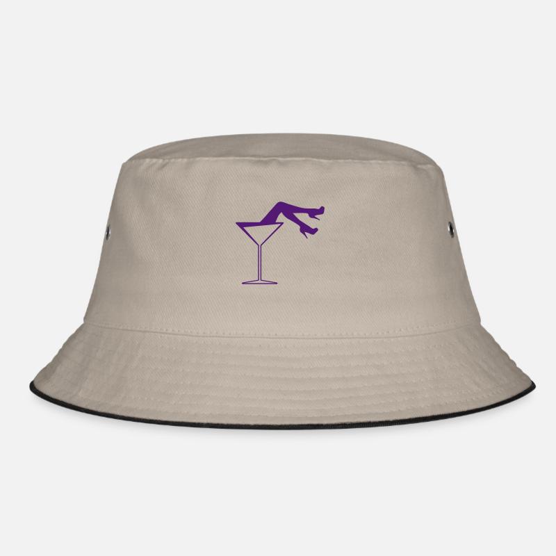 Martini Legs with Heels Bucket Hat