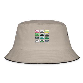 mix tape vintage - Bucket Hat - khaki/black - Front