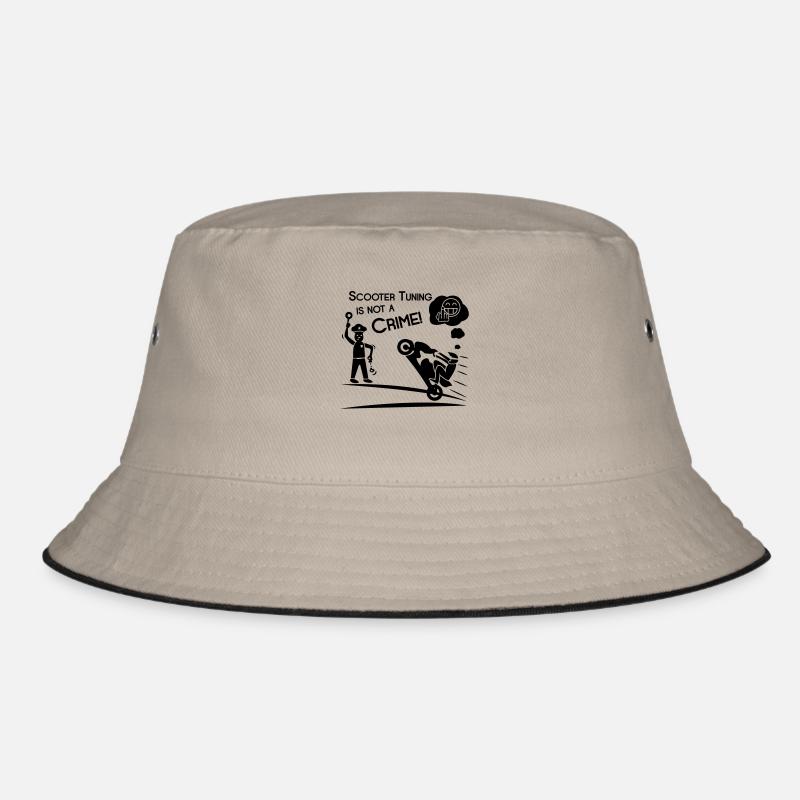 Scooter Tuning is not a Crime! - Bucket Hat - khaki/black