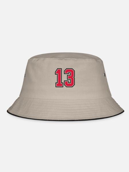 13 sports jersey football number - Bucket Hat - khaki/black - Front