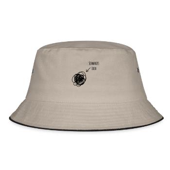 Schwarzes Loch 1c - Bucket Hat - Khaki/Schwarz - Vorne