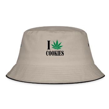 I love cookies - Bucket Hat - khaki/black - Front