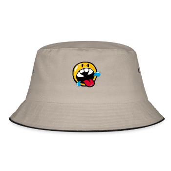 Smiley Anger Rabid - Bucket Hat - Khaki/Schwarz - Vorne