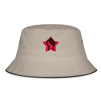 Arbeiter / Fabrik / Arbeit / Job - Bucket Hat - Khaki/Schwarz - Vorne