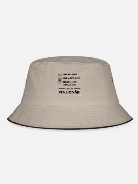 Rolig slogan Jag är pensionär - Bucket Hat - khaki/black - Front
