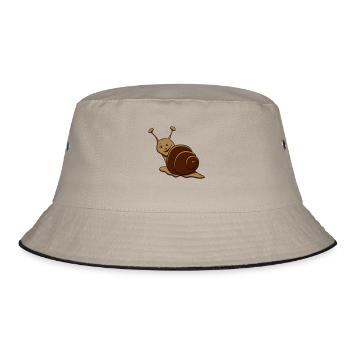 Snail funny wink - Bucket Hat - khaki/black - Front