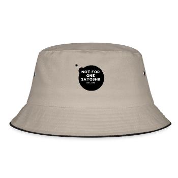 Not for one Satoshi Bubble black - Bucket Hat - Khaki/Schwarz - Vorne
