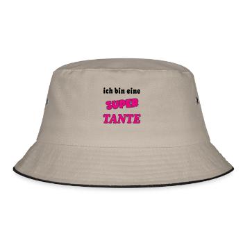 Ich bin eine Super TANTE - Bucket Hat - khaki/black - Front