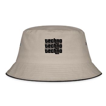 Techno Techno Techno - Bucket Hat - khaki/black - Front