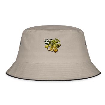 Cowboy Funny Women Hat Wild Western Rodeo Music - Bucket Hat - khaki/black - Front