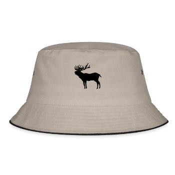 reh silhouette - Bucket Hat - Khaki/Schwarz - Vorne