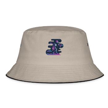 Himmlischer Wanderer - Bucket Hat - Khaki/Schwarz - Vorne