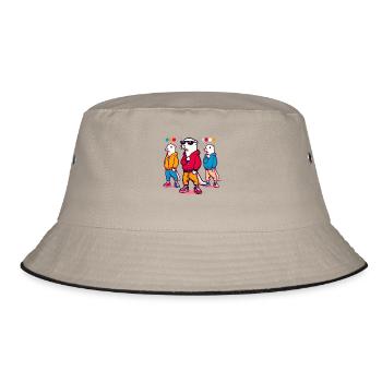 Personnages de loutre colorés en sweats à capuche - Bob - kaki/noir - Devant