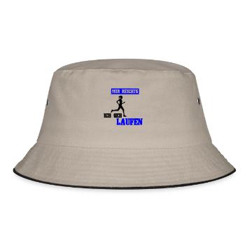Mir reichts ich geh laufen - Bucket Hat - Khaki/Schwarz - Vorne