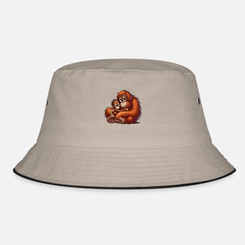 Orang-Utan-Mutter mit Kind Bucket Hat