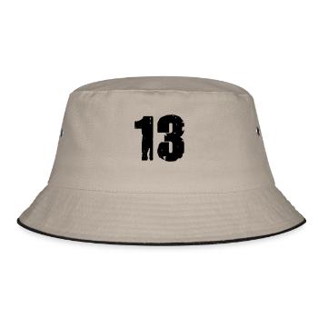 13 - Bucket Hat - khaki/black - Front