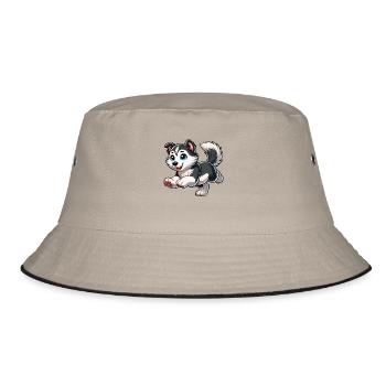 Siberian Husky - Bucket Hat - khaki/black - Front