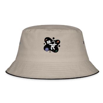 Hello Earth! - Bucket Hat - khaki/black - Front