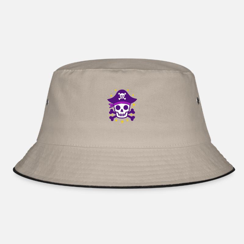 Crâne de pirate violet et os croisés Bob