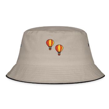 Heißluftballon - Bucket Hat - Khaki/Schwarz - Vorne