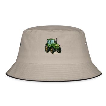 tractor - Bucket Hat - khaki/black - Front