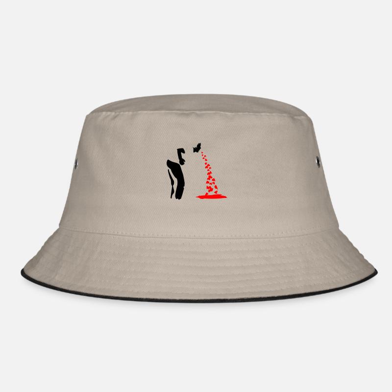 puke hearts - Bucket Hat - khaki/black