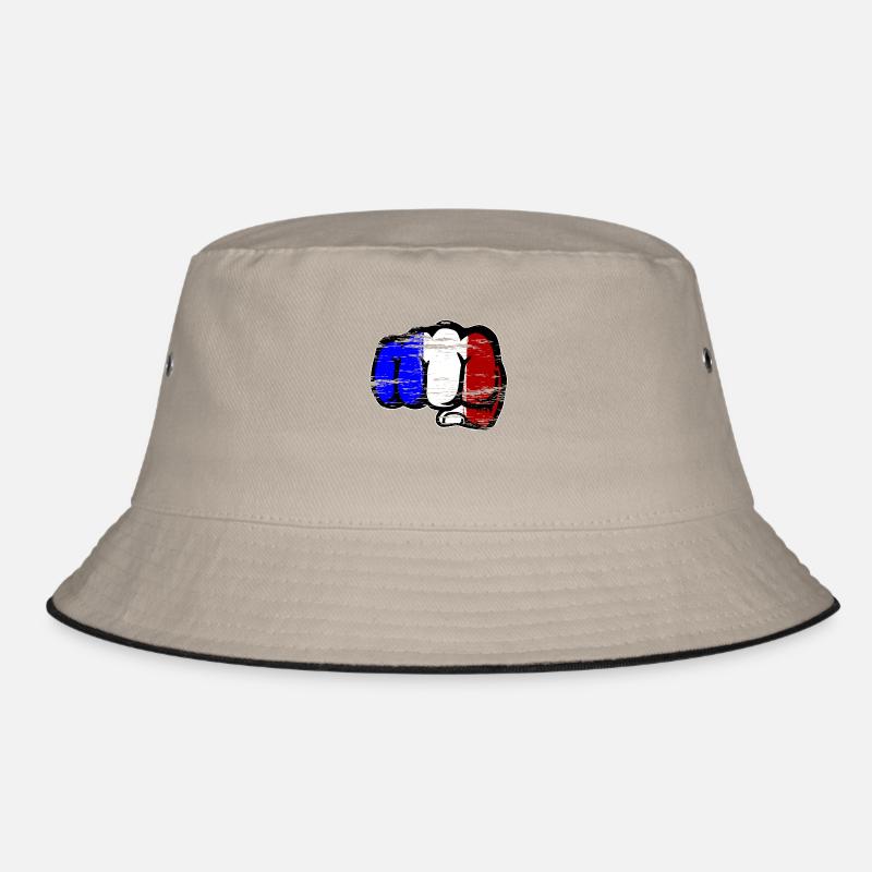 Frankreich Flagge Hand Faust used Bucket Hat