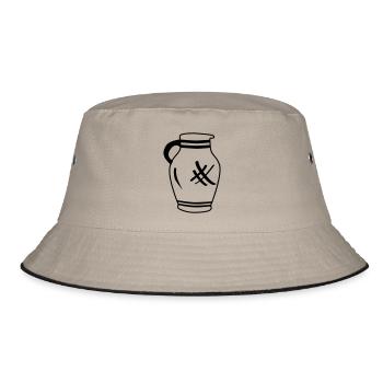 Apfelwein Bembel FFM - Bucket Hat - Khaki/Schwarz - Vorne