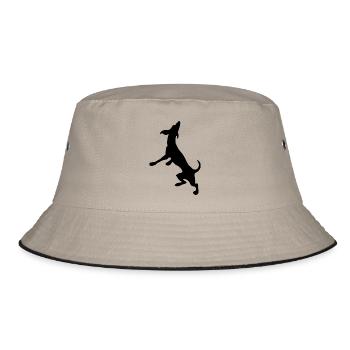 dog82 - Bucket Hat - Khaki/Schwarz - Vorne