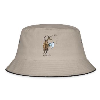 insek 138 - Bucket Hat - Khaki/Schwarz - Vorne