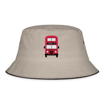 London - Bucket Hat - Khaki/Schwarz - Vorne