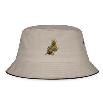Kiefer - Bucket Hat - Khaki/Schwarz - Vorne